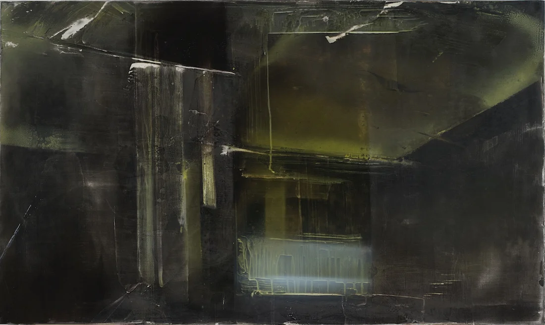By Night 24"x 40" / latex enamel, shellac on upson board