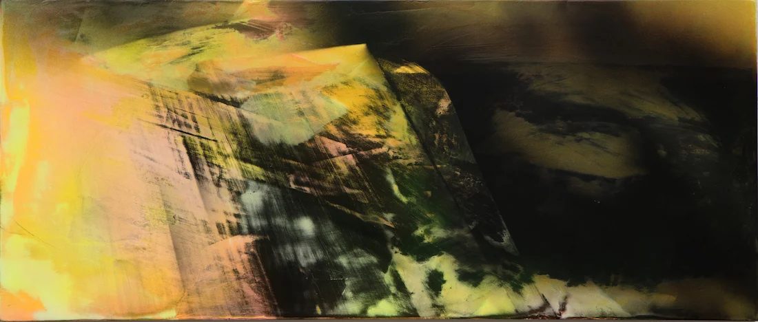 Woven Formation 20"x 47" / vinyl paint, shellac and urethane on wood