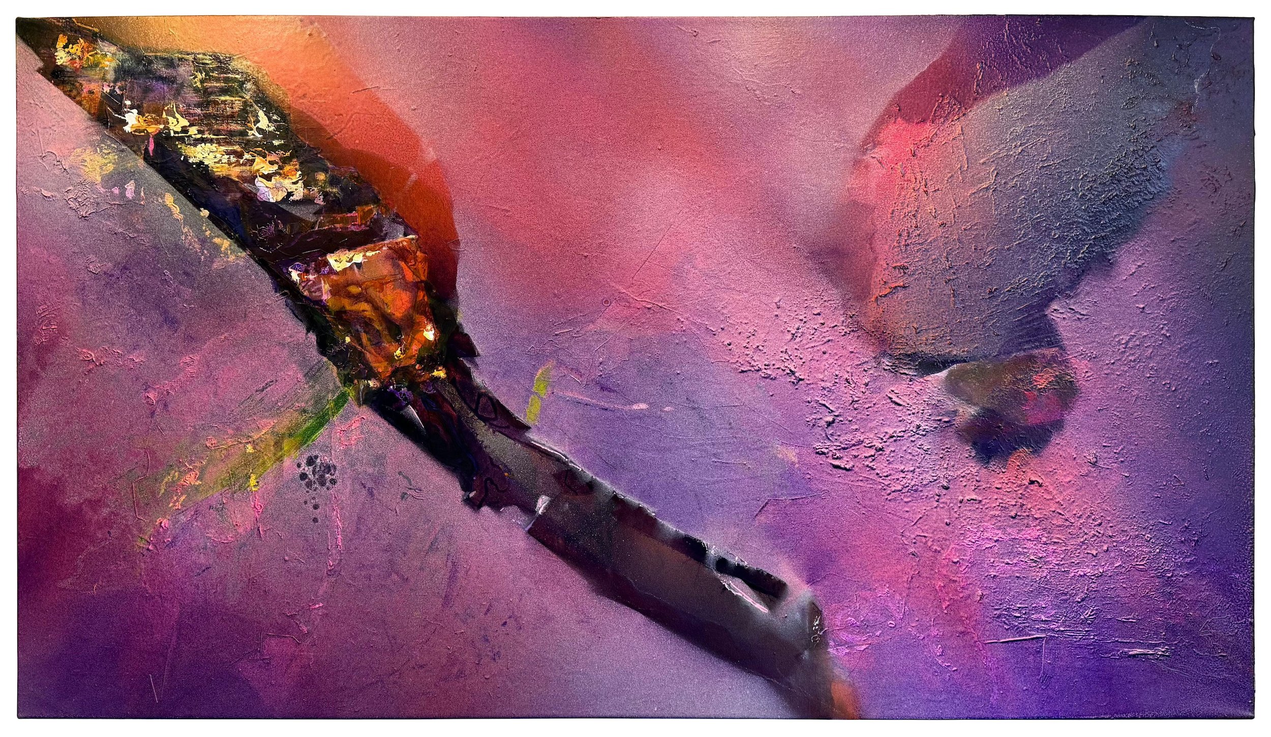   Duration   / 36× 64" / acrylic and vinyl on canvas 