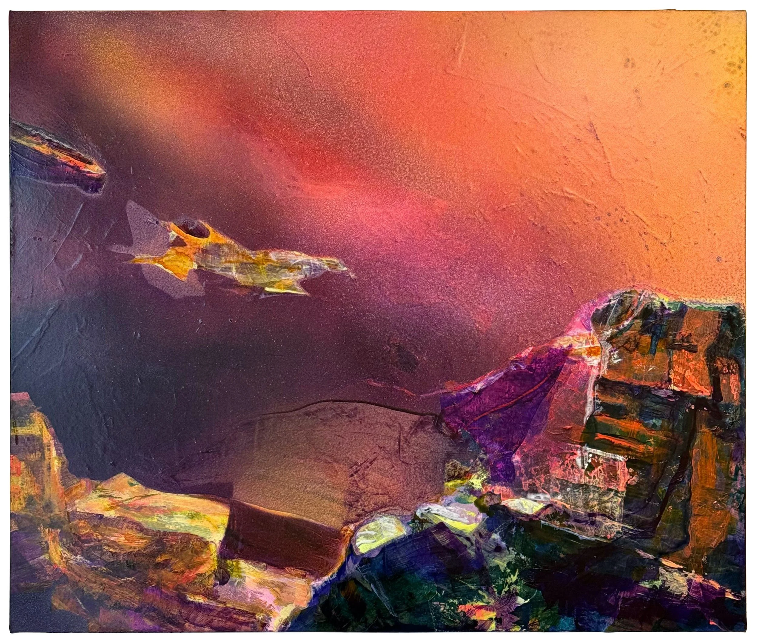   The Invitation  / 32”x 38" / acrylic and vinyl paint on canvas 