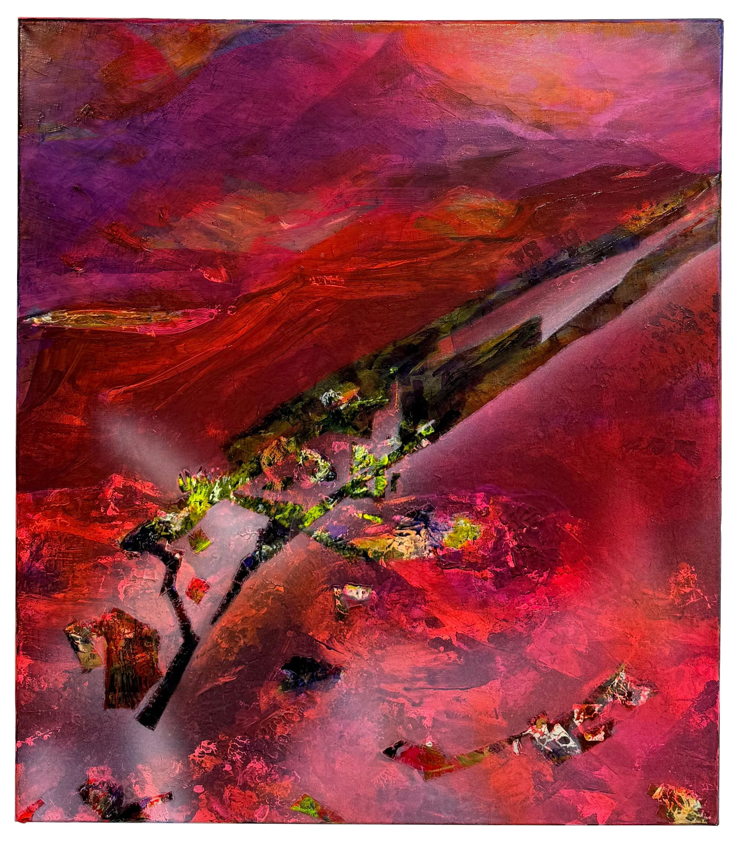   Parallax  / 32”x 28" / acrylic and vinyl paint on canvas 