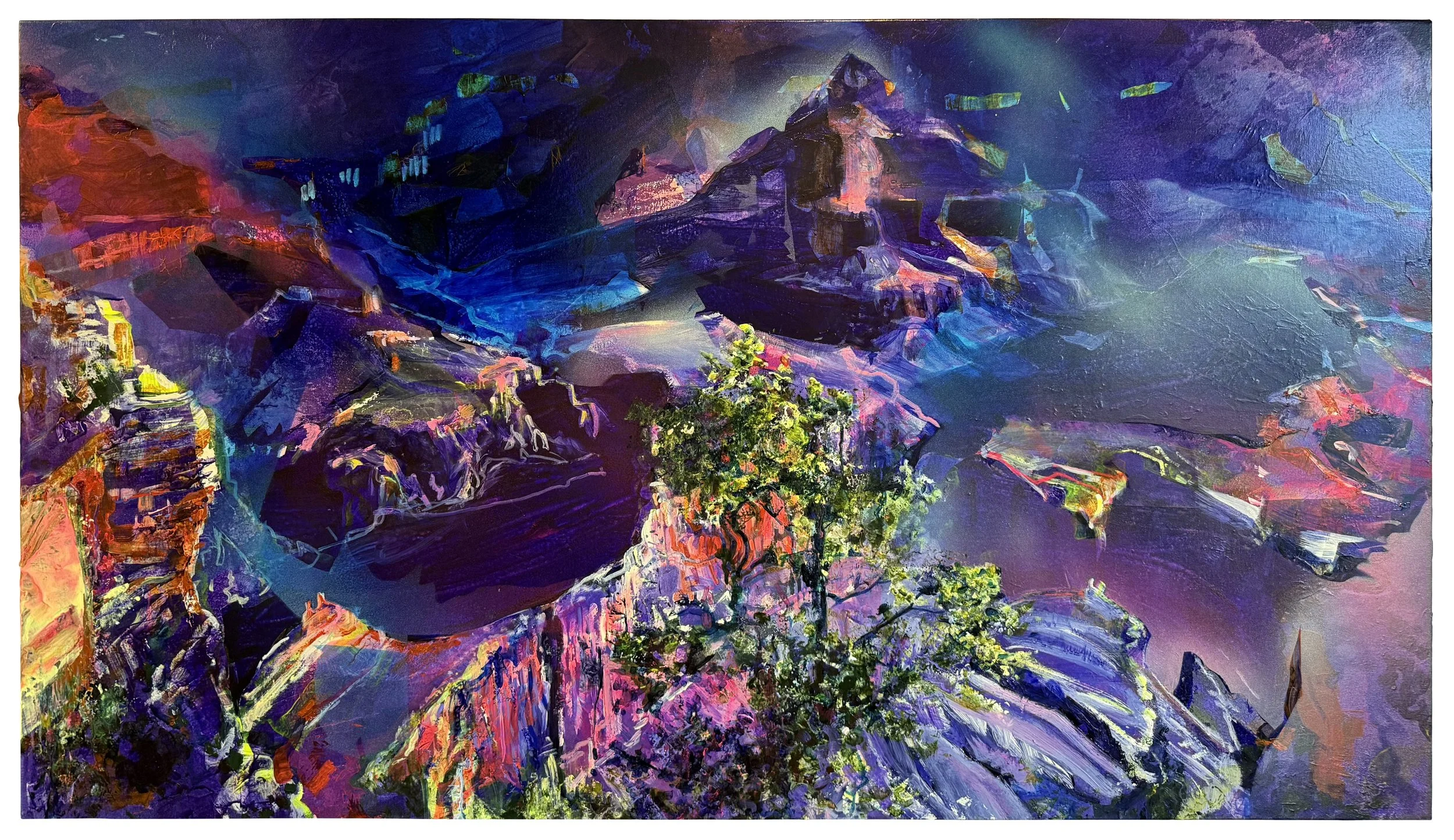   Ebb and Flow   / 36× 64" / acrylic and vinyl on canvas 