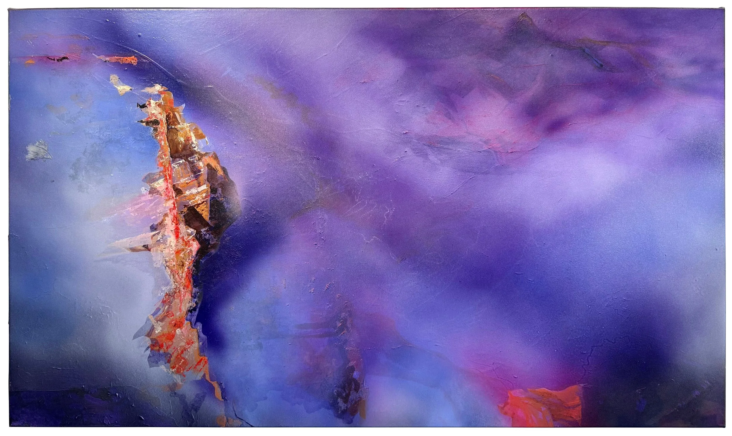   Beacon  / 38"x 64” / acrylic and vinyl paint on canvas 