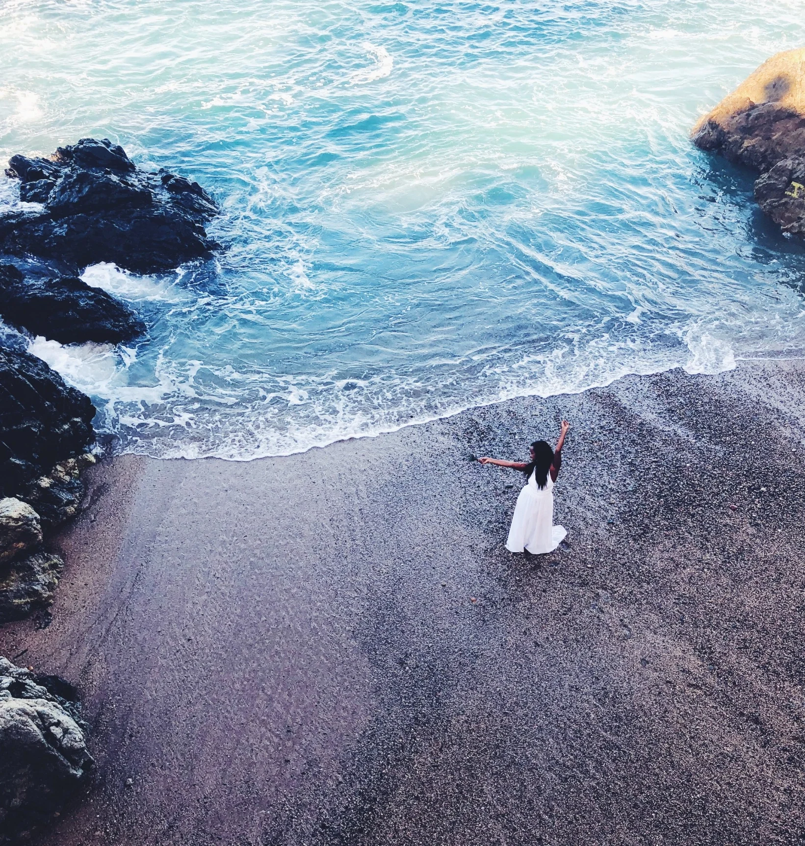 My twin on our private beach