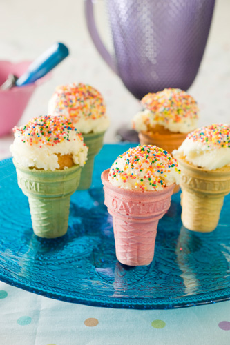 Cupcakes in icecream cones