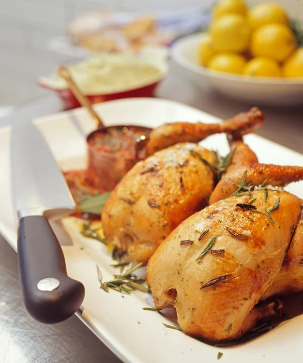 Roast chicken for Zibbibo Restaurant