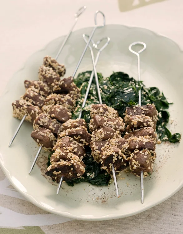 Venison kebabs
