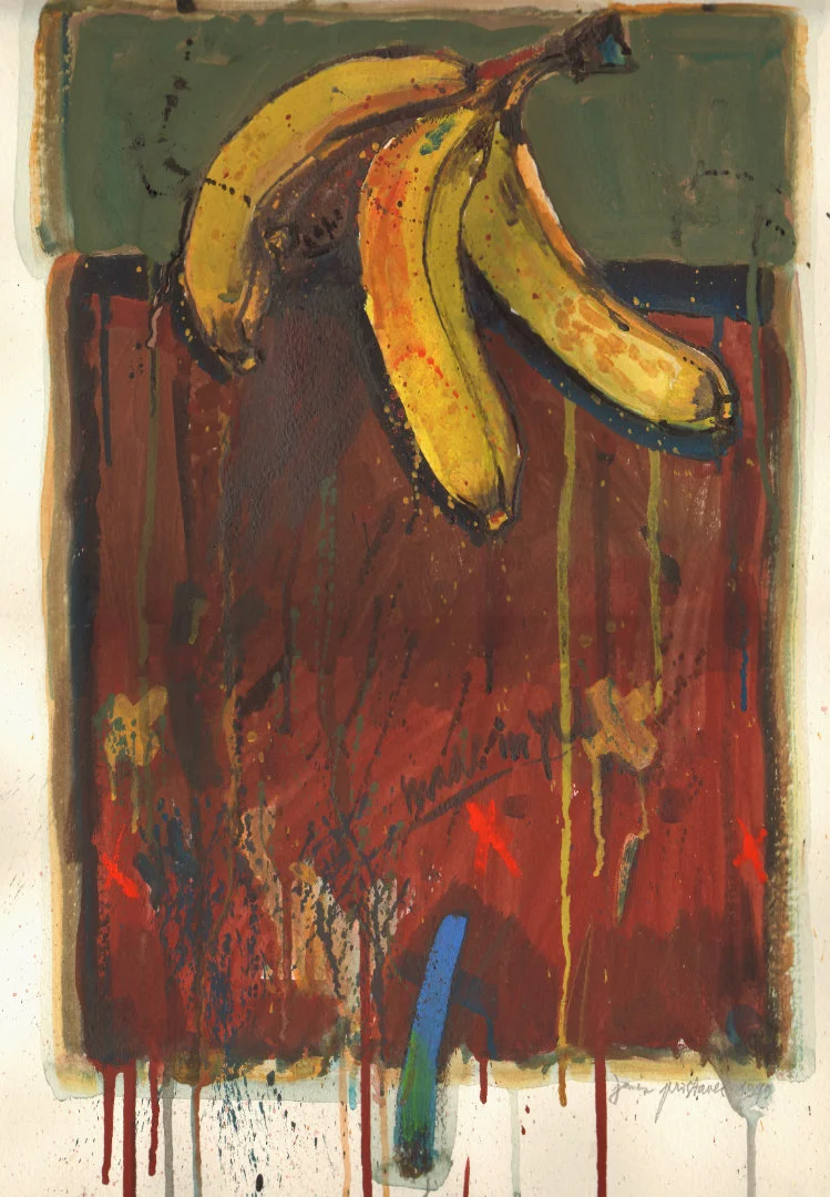 Banane 1979, akvarel na papirju, A3