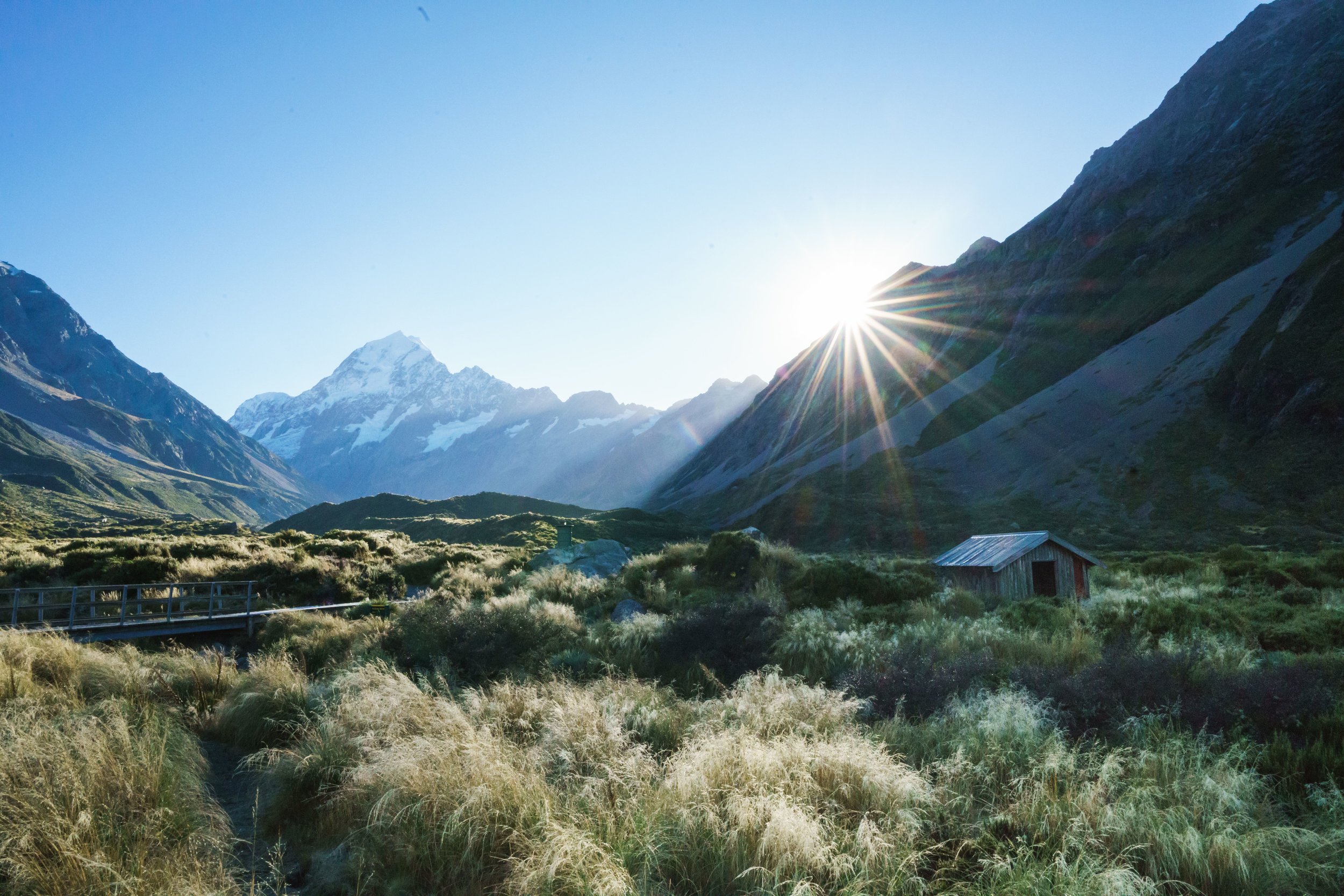 Copy of Sunrise on the Hooker Valley Trail