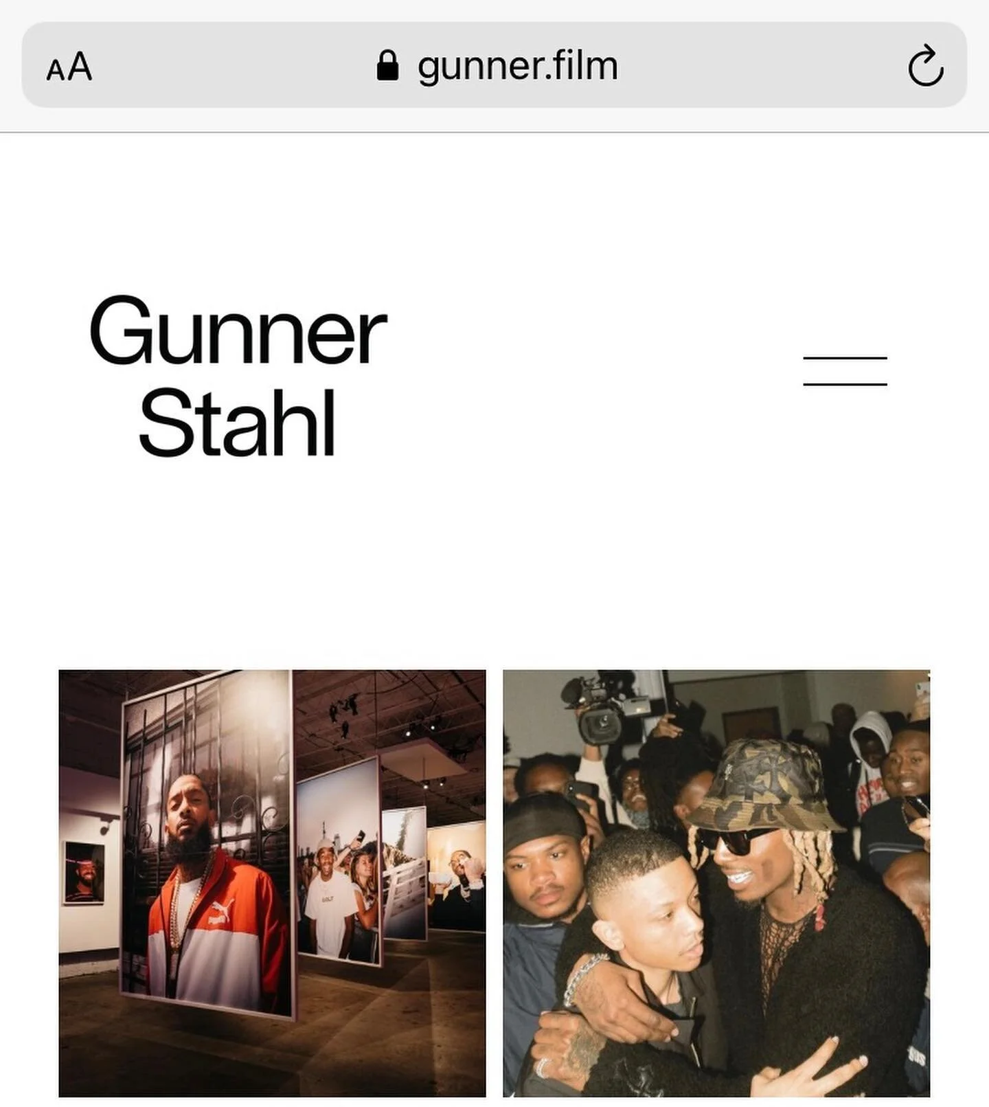 My photograph of @gunnerstahl.us and @playboicarti on Gunner&rsquo;s website. Thank you Gunner Stahl for using it!