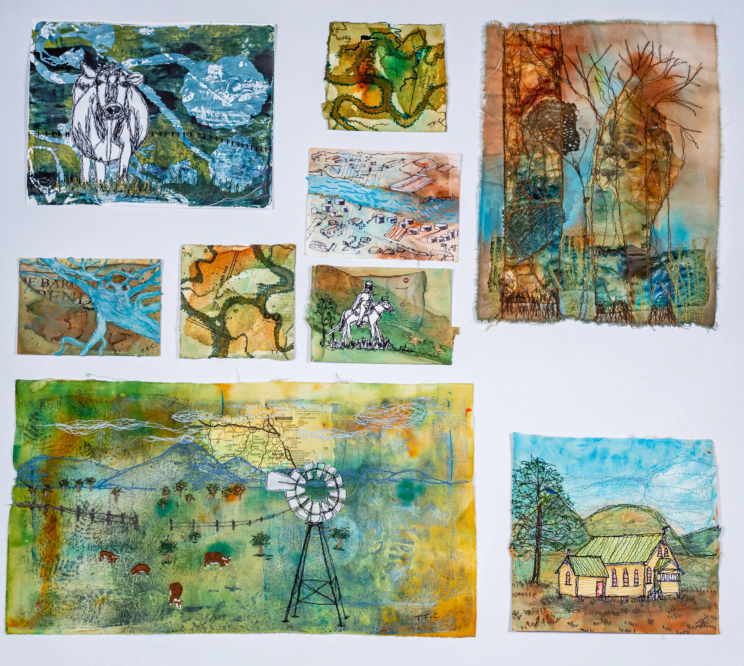 Lost World; On the Riverbank; Christmas Creek; Mount Barney; Western Queensland-After Rain; Brisbane river; Scenic Rim 2; Western Queensland-After Rain 2