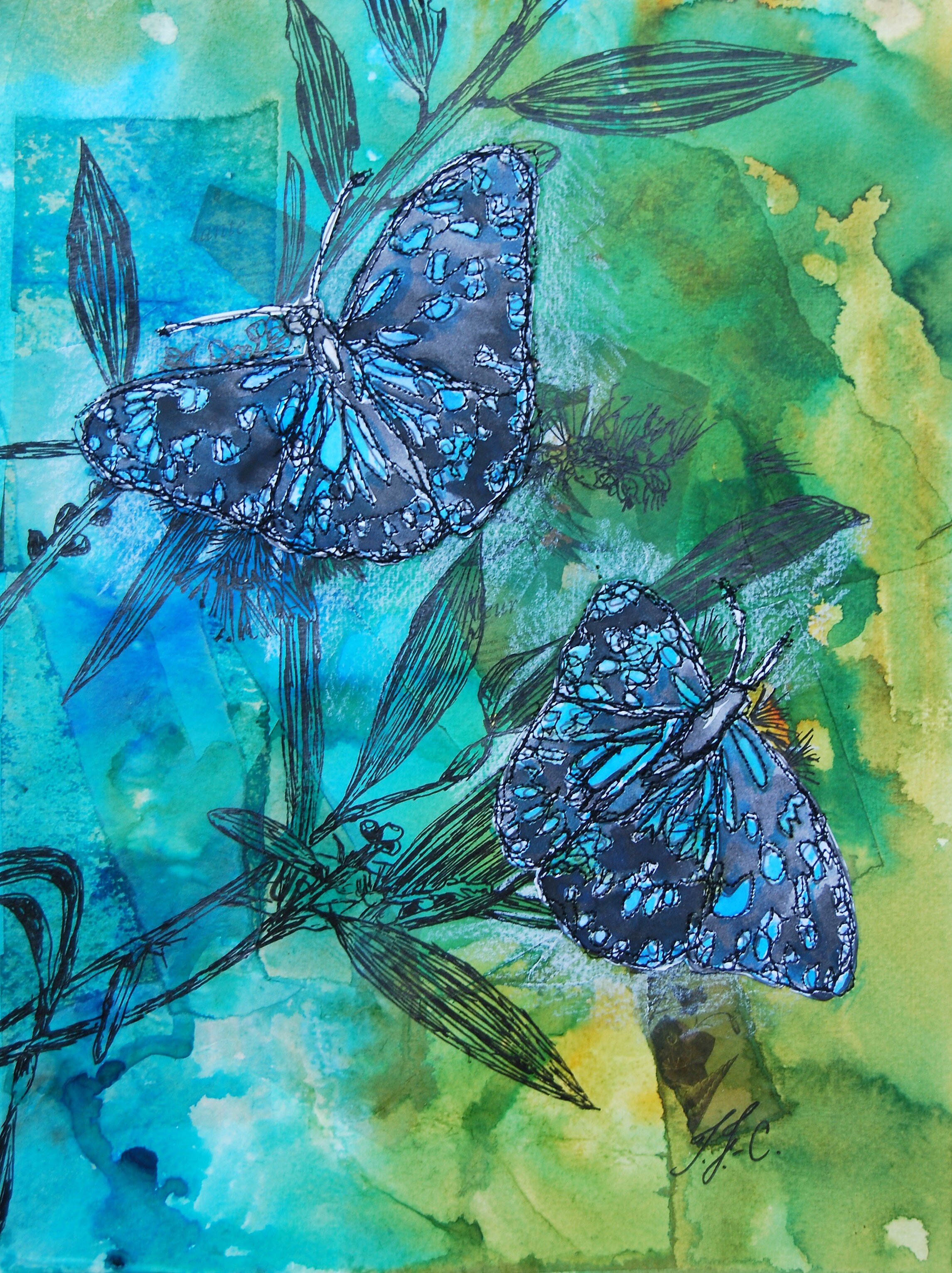 Butterflies in my Garden-Therese Flynn-Clarke.JPG