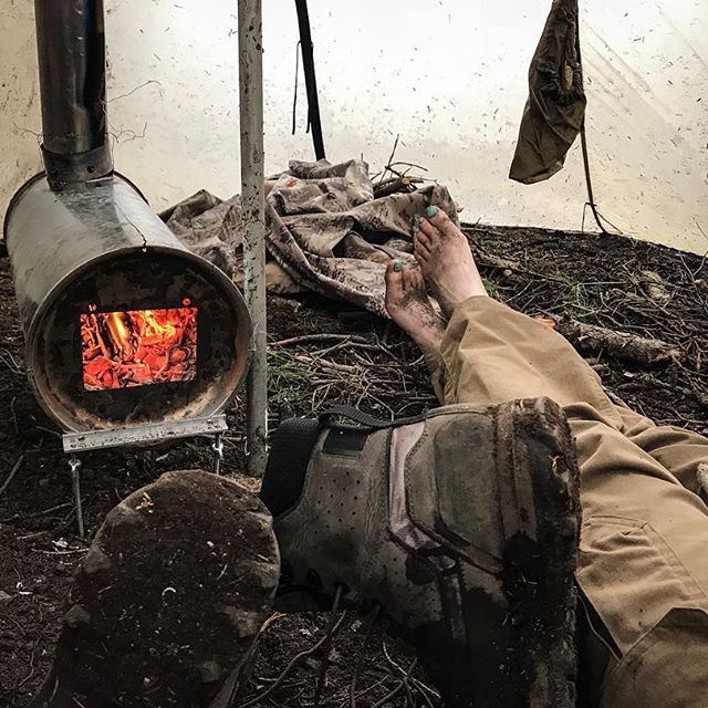 Trip Highlight #9 : Simple comforts. Many things will humble you, but the mountains seem to humble me the most. Pair that with elk hunting and I’m really being tested. The highs and the lows are always fighting for attention, and I’m thankful to end long days like this - soaked head to toe with my supermarket feet by the fire. It’ll make you feel alive!