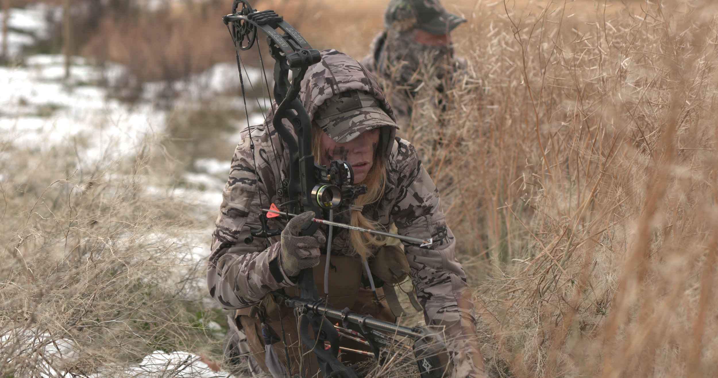 #6: on the move toward some Alberta mule deer that were feeding in an open canola field // Photo credit: First Light Productions