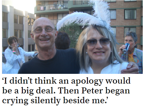 Mamamia: 'I didn't think an apology would be a big deal. Then Peter began crying silently beside me.'