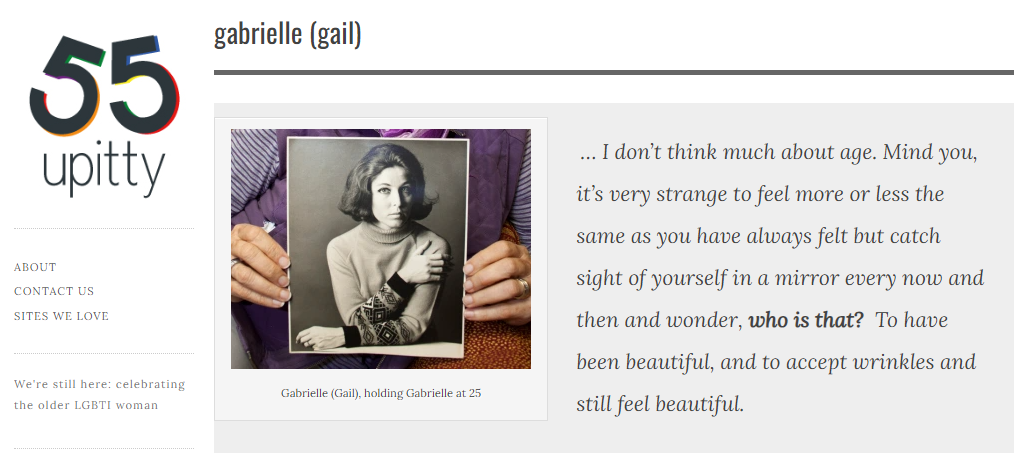 55Upitty: We're still here: celebrating the older LGBTI woman - Gabrielle (Gail) Hewison
