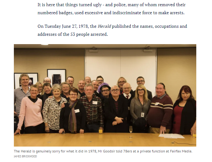 SMH: Publication of Mardi Gras names and addresses a stain on the Herald's record