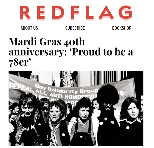 Redflag: Mardi Gras 40th anniversary: ‘Proud to be a 78er’