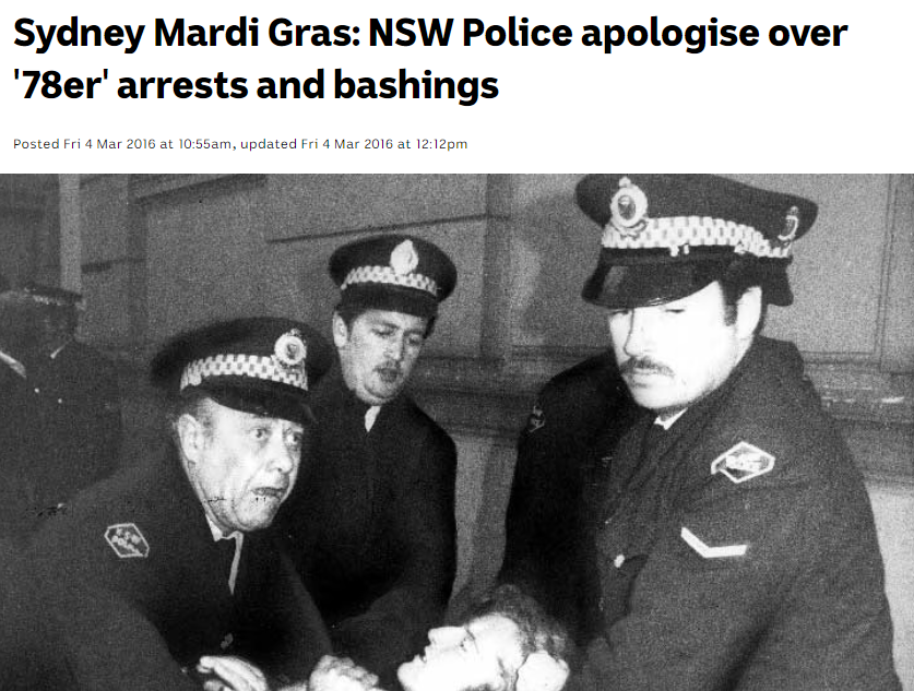 ABC News: Sydney Mardi Gras - NSW Police apologise over '78er' arrests and bashings