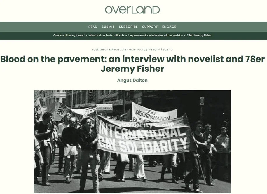 Overland: Blood on the pavement: an interview with novelist and 78er Jeremy Fisher