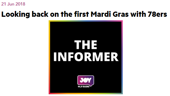 JOY 94.9: Looking back on the first Mardi Gras with 78ers