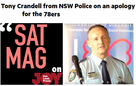JOY 94.9: Tony Crandell from NSW Police on an apology for the 78ers