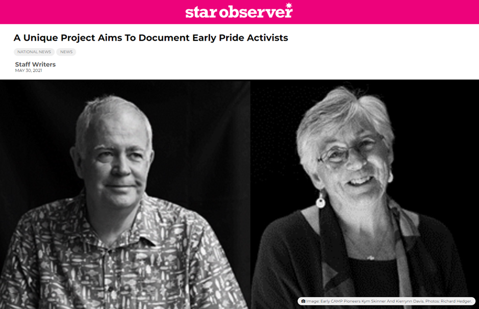 Star Observer: A Unique Project Aims To Document Early Pride Activists