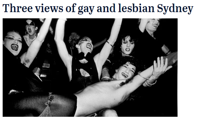 SMH: Three views of gay and lesbian Sydney