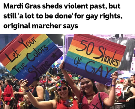 ABC NEWS: Mardi Gras sheds violent past, but still 'a lot to be done' for gay rights, original marcher says