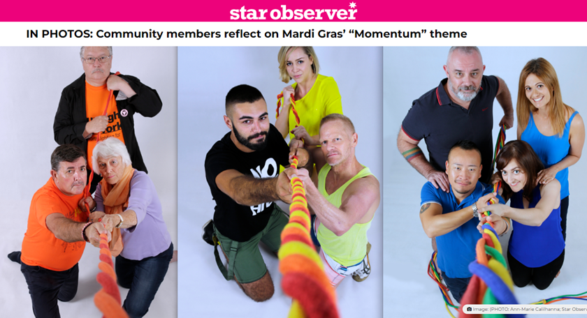 Star Observer: IN PHOTOS - Community members reflect on Mardi Gras’ “Momentum” theme