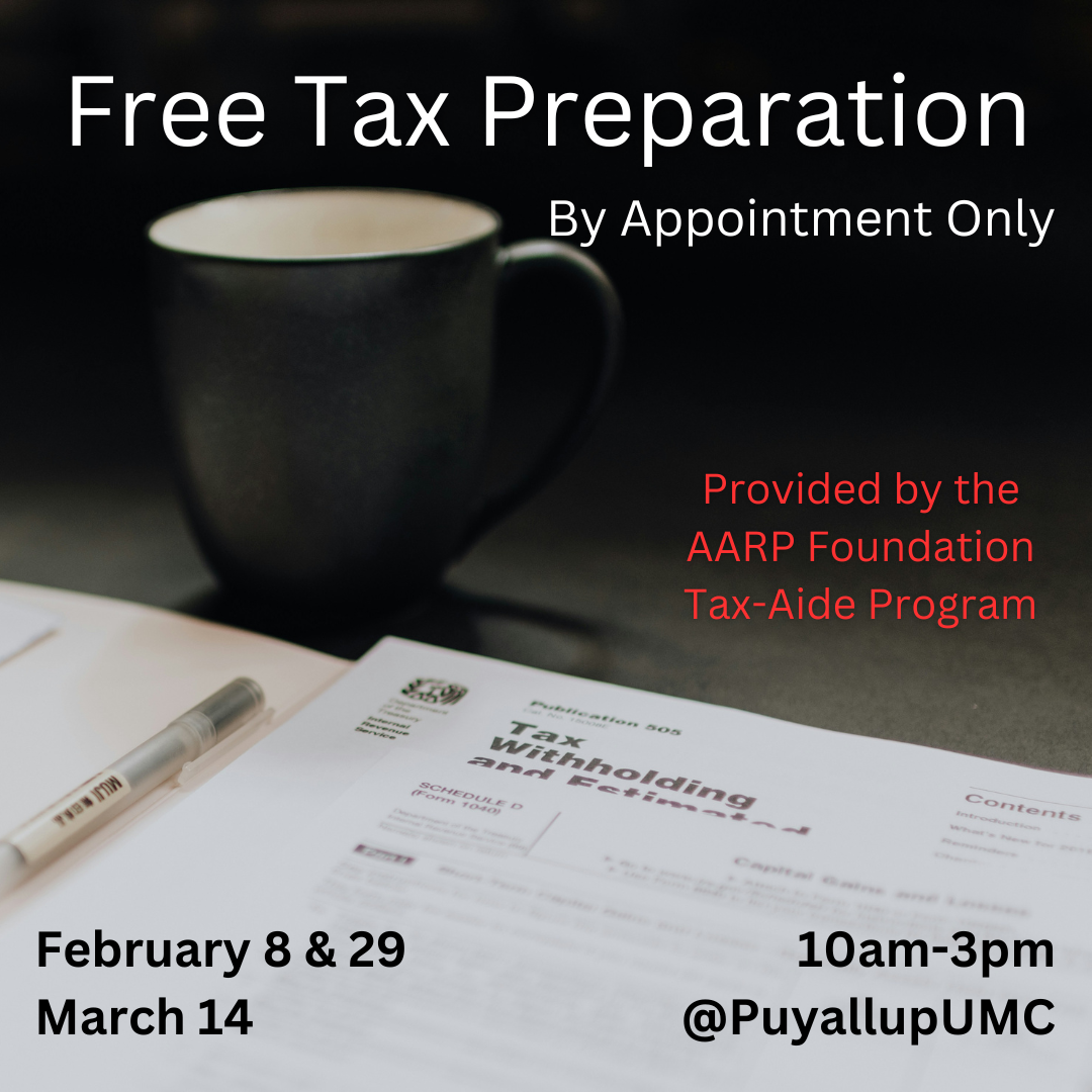 Free AARP Foundation Tax-Aide Appointments (Session 2) — Puyallup ...