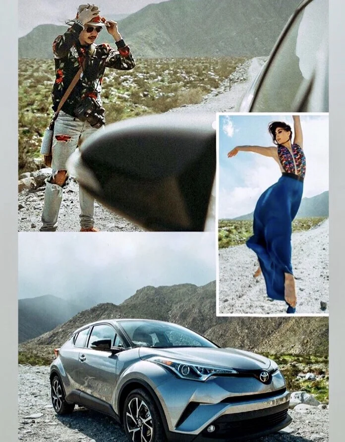 BTS Shots of Nick Onken & Rachael Markarian on set of TOYOTA