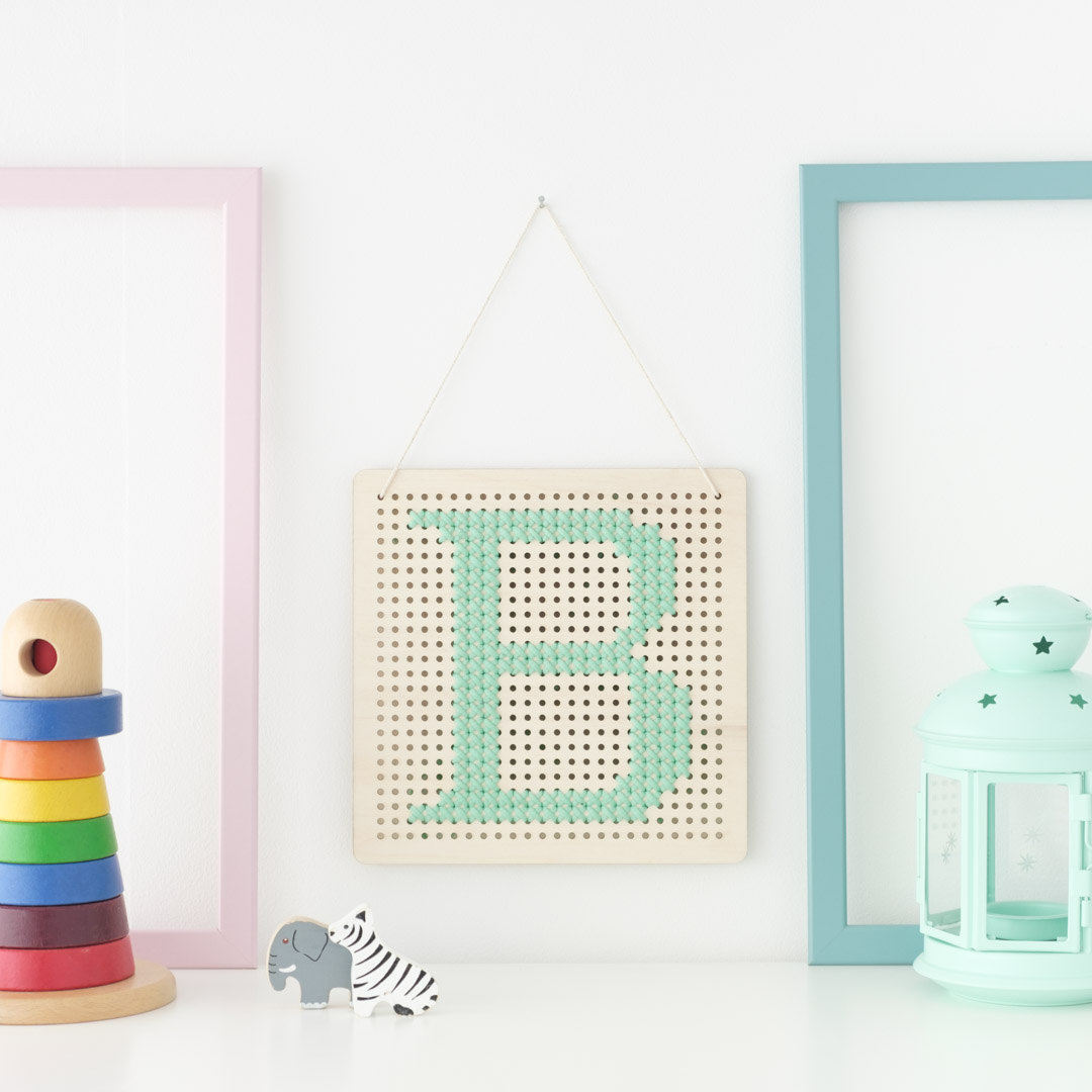 Cross Stitch Pegboard Wall Art Board DIY Craft Kit by Cotton Clara