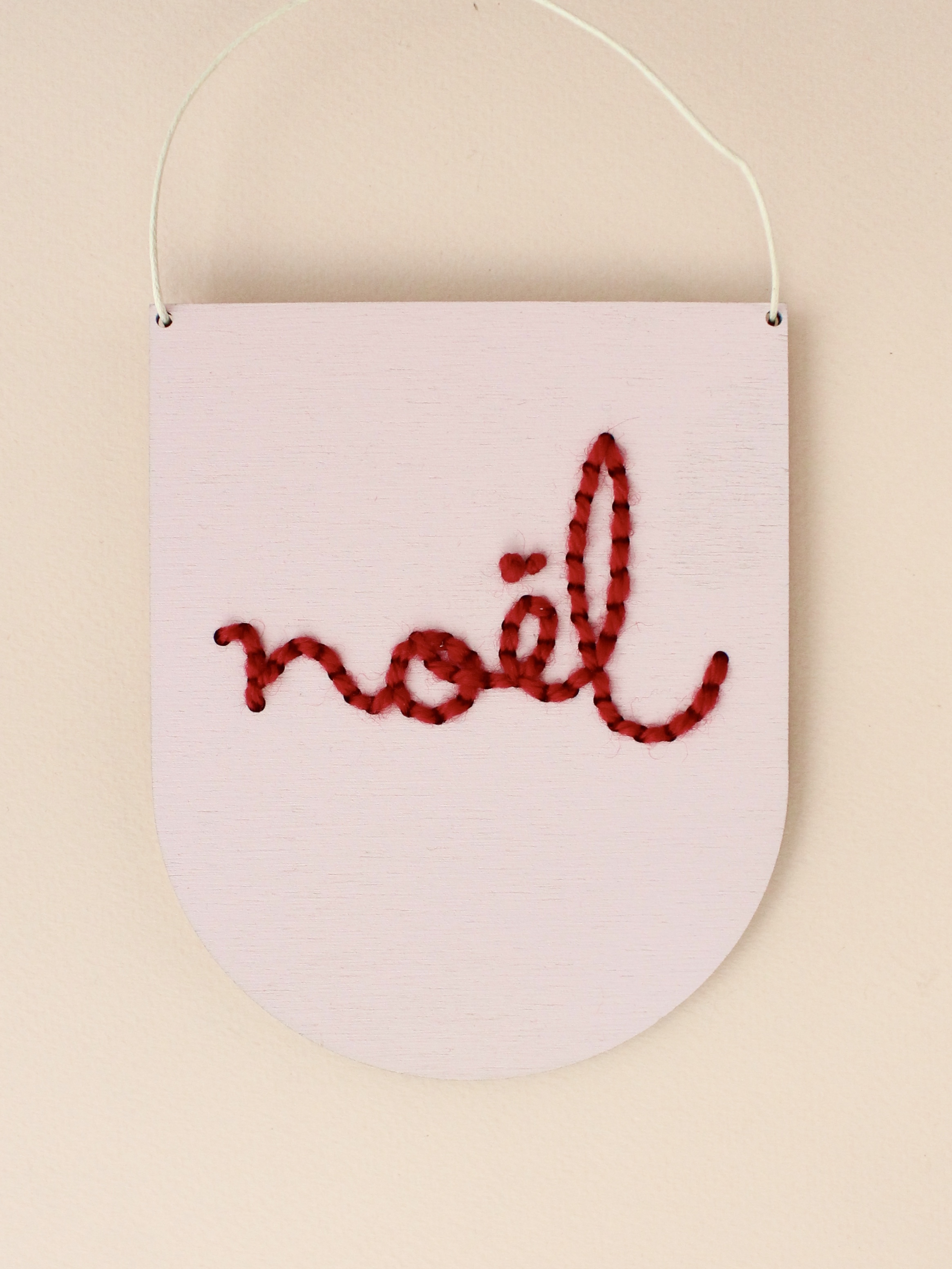 'Noel' Mini Script Embroidery Board Kit by Cotton Clara