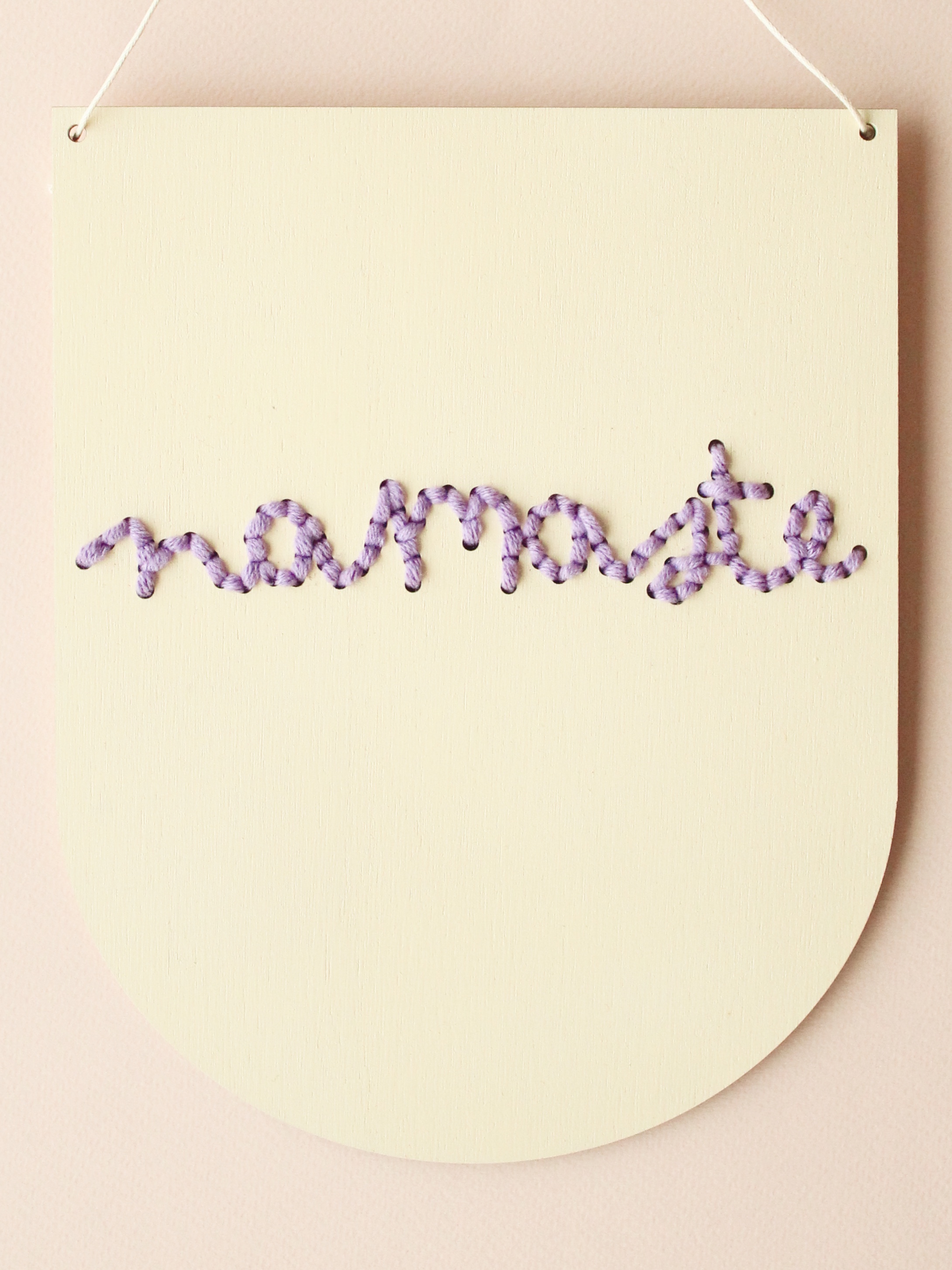 'Namaste' Large Script Embroidery Board Kit by Cotton Clara