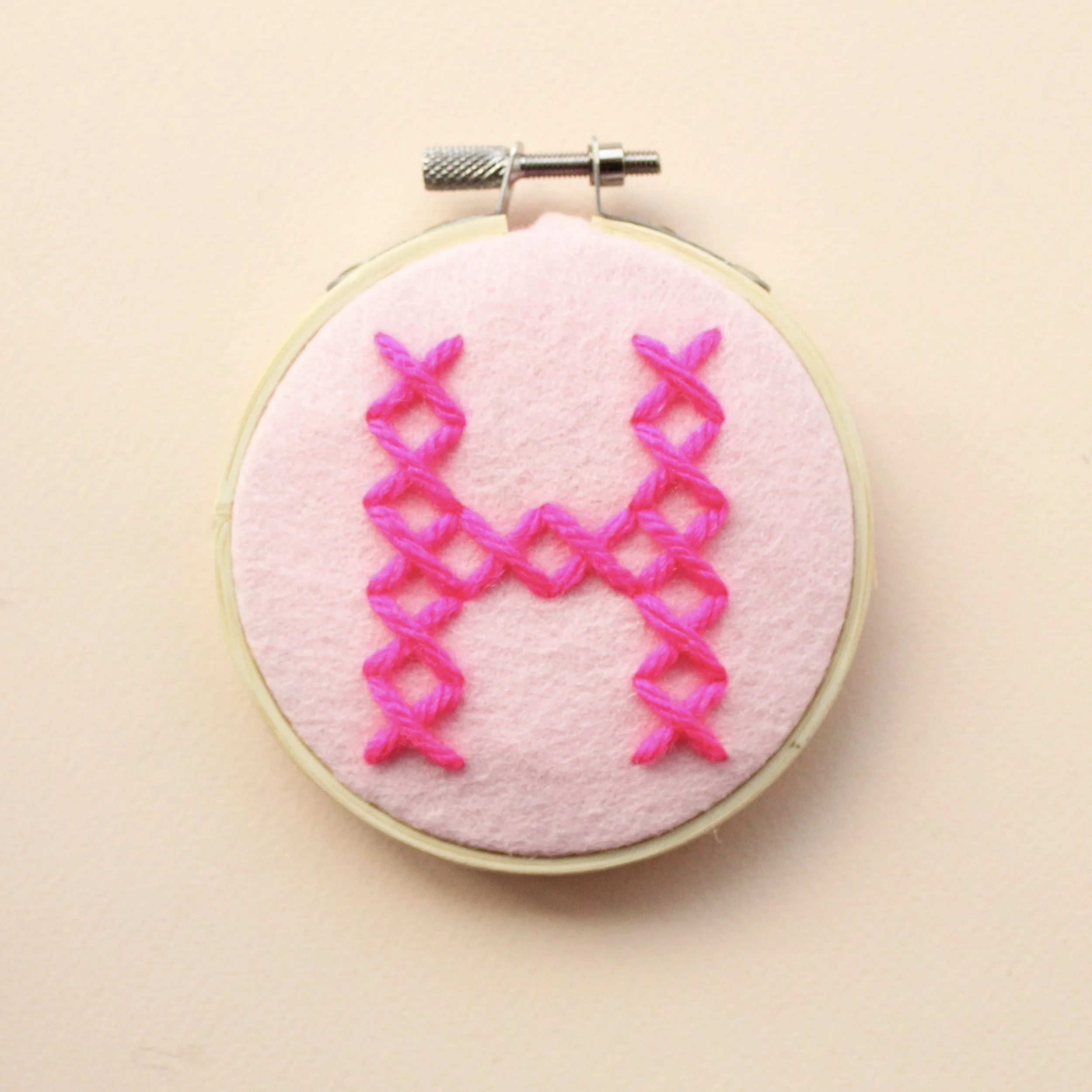 Initial Hoop DIY Embroidery Kit by Cotton Clara