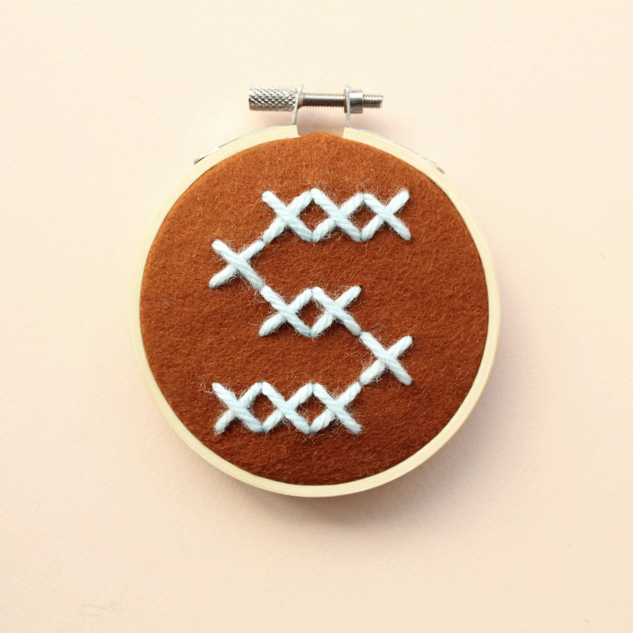 Initial Hoop DIY Embroidery Kit by Cotton Clara