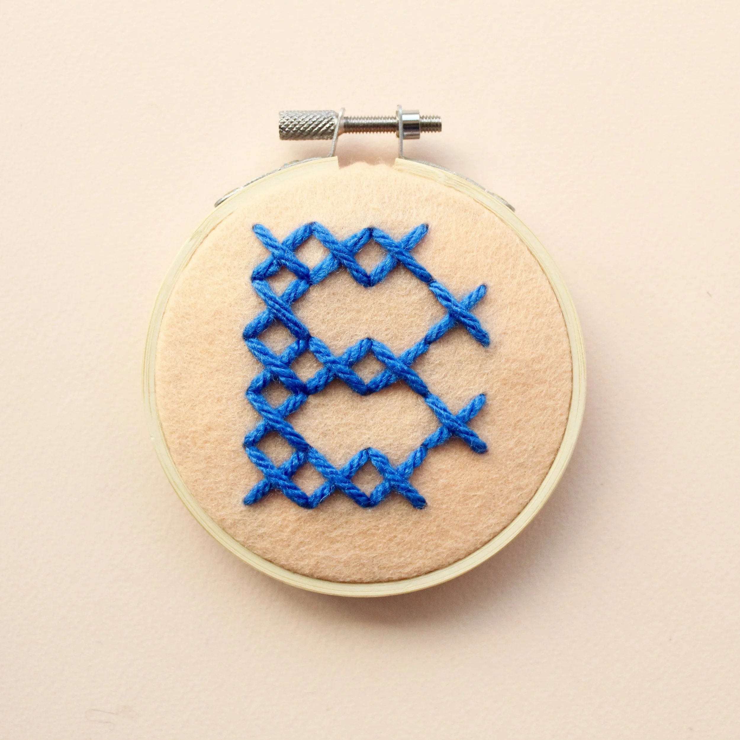 Initial Hoop DIY Embroidery Kit by Cotton Clara