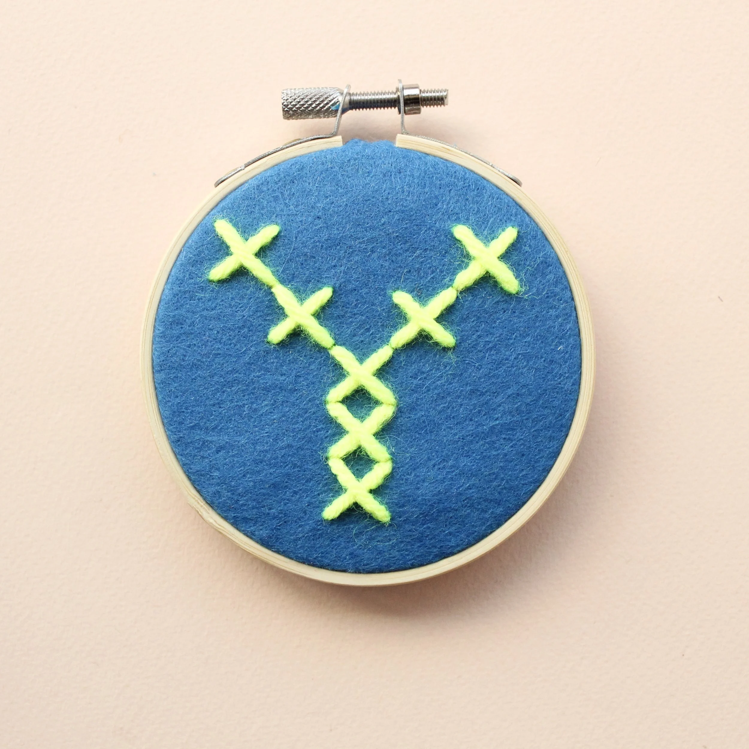 Initial Hoop DIY Embroidery Kit by Cotton Clara