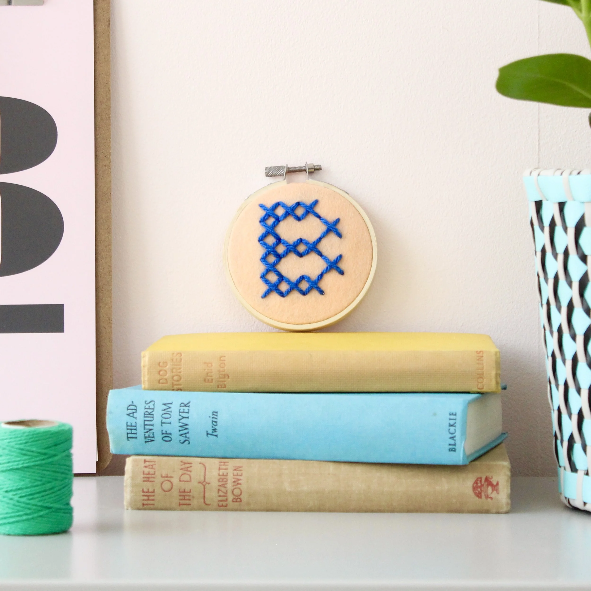 Initial Hoop DIY Embroidery Kit by Cotton Clara