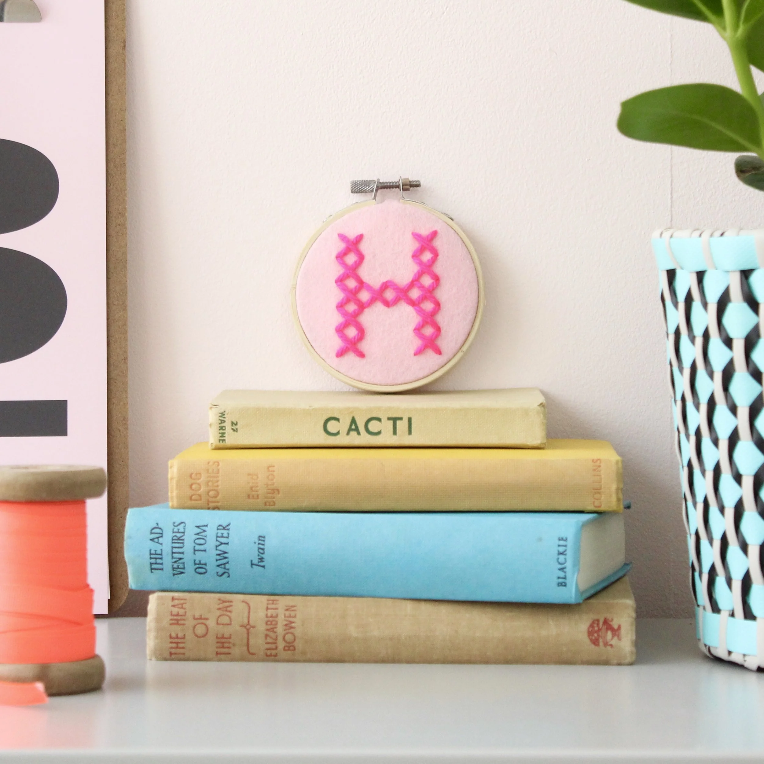Initial Hoop DIY Embroidery Kit by Cotton Clara