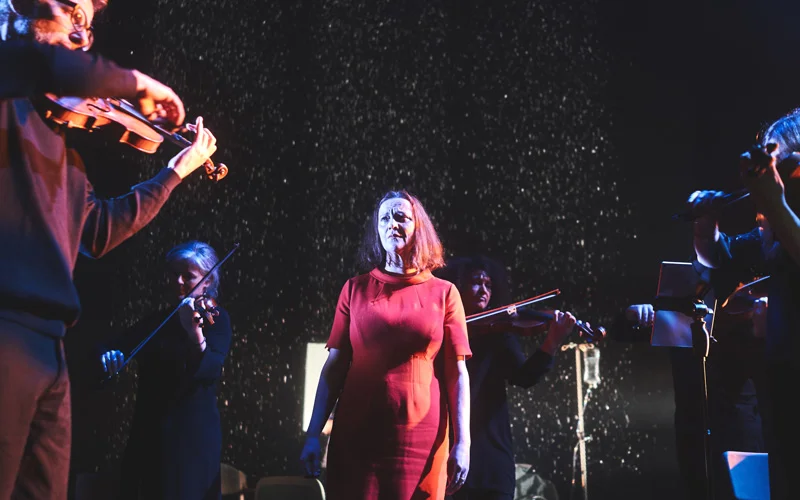 Pauline Goldsmith stands amidst the snow - and the circling power of Arvo Pärt's notes - as Scottish Ensemble musicians perform Tabula Rasa 