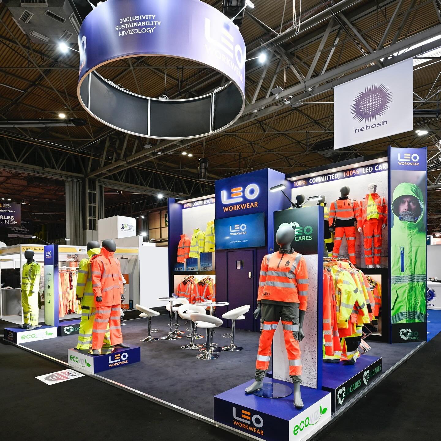 A few more of our many stands at the #healthandsafetyevent good luck for the last day everyone! #hse24 #standdesign #boothdesign #exhibitions #tradeshowseason #nailedit