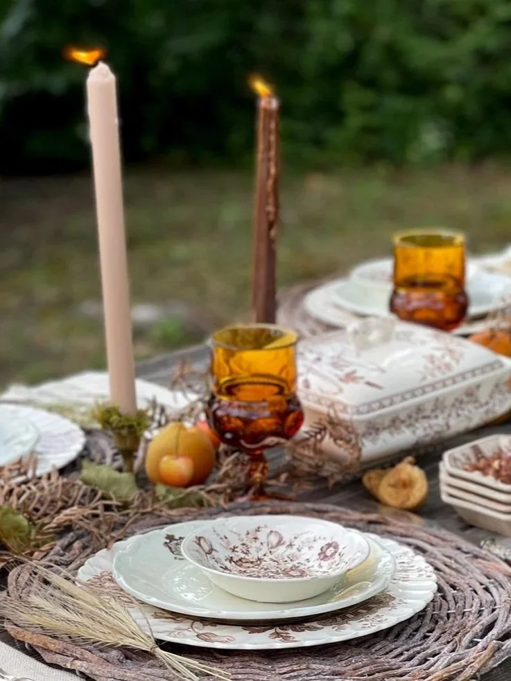 fall-tablescape-table-place-settings-brown-transferware-dishes-candle-tapers.jpg