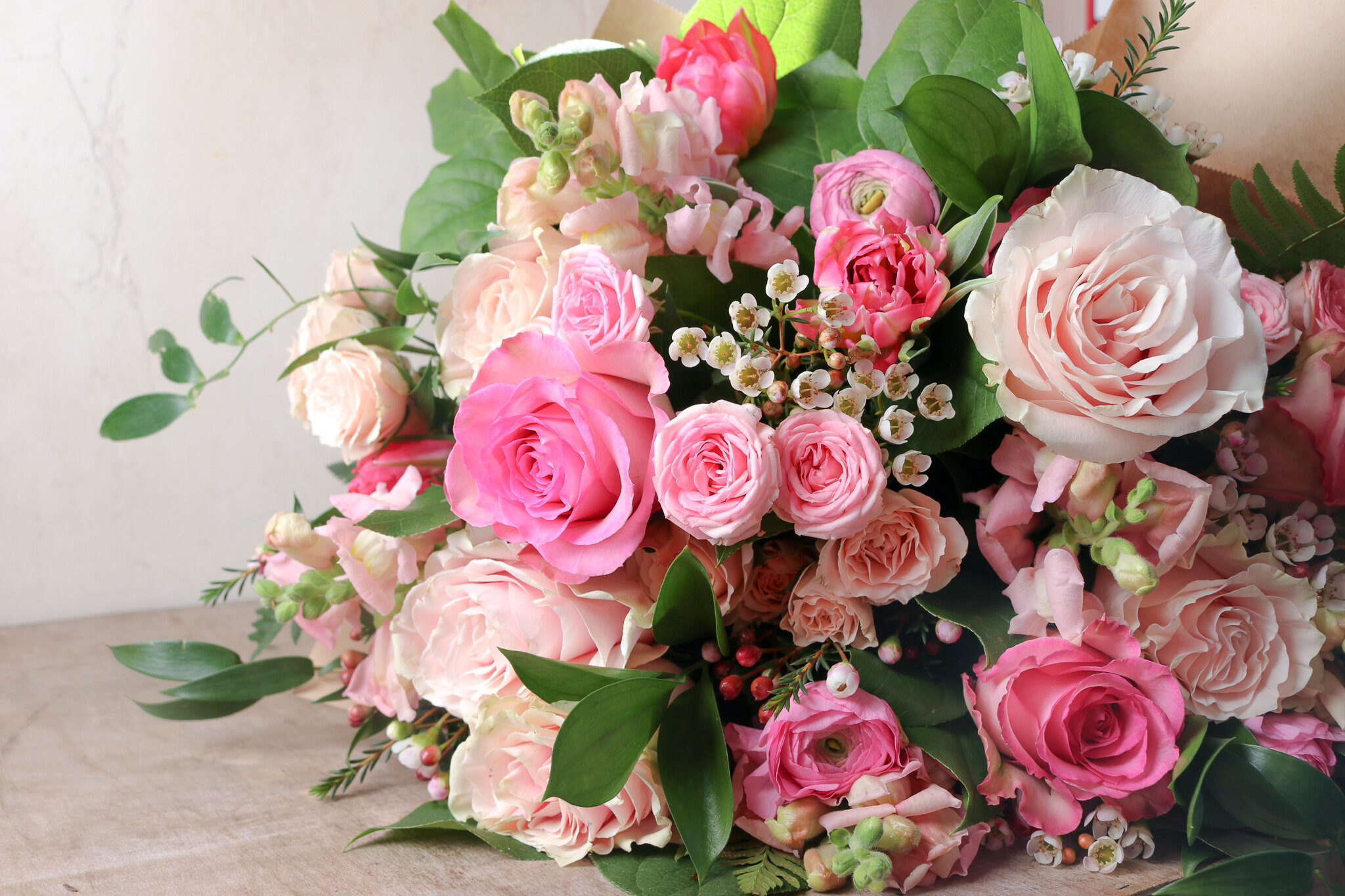 Valentine's Day Bouquet of Flowers | French Hand-Tied Bouquets