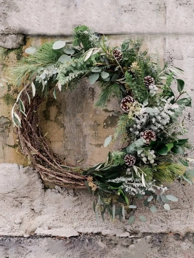 Grapevine and Evergreen Wreath