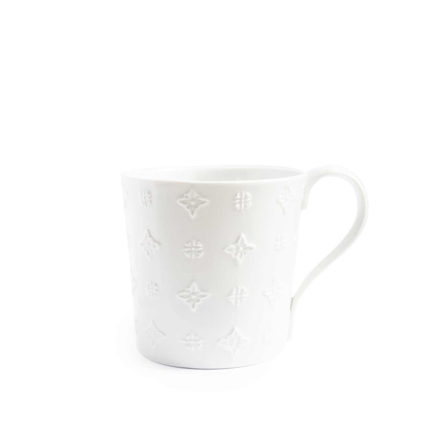 alix d. reynis handmade french limoges porcelain latte mug coffee cup hermione turkish tile motif design