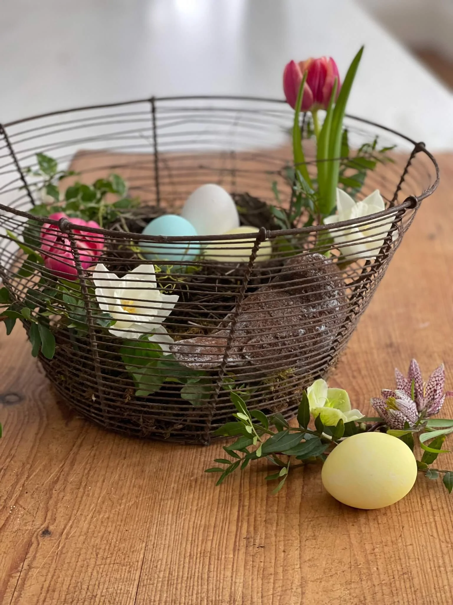 antique-french-primitive-rustic-wire-basket-spring-flowers-easter-eggs.jpg