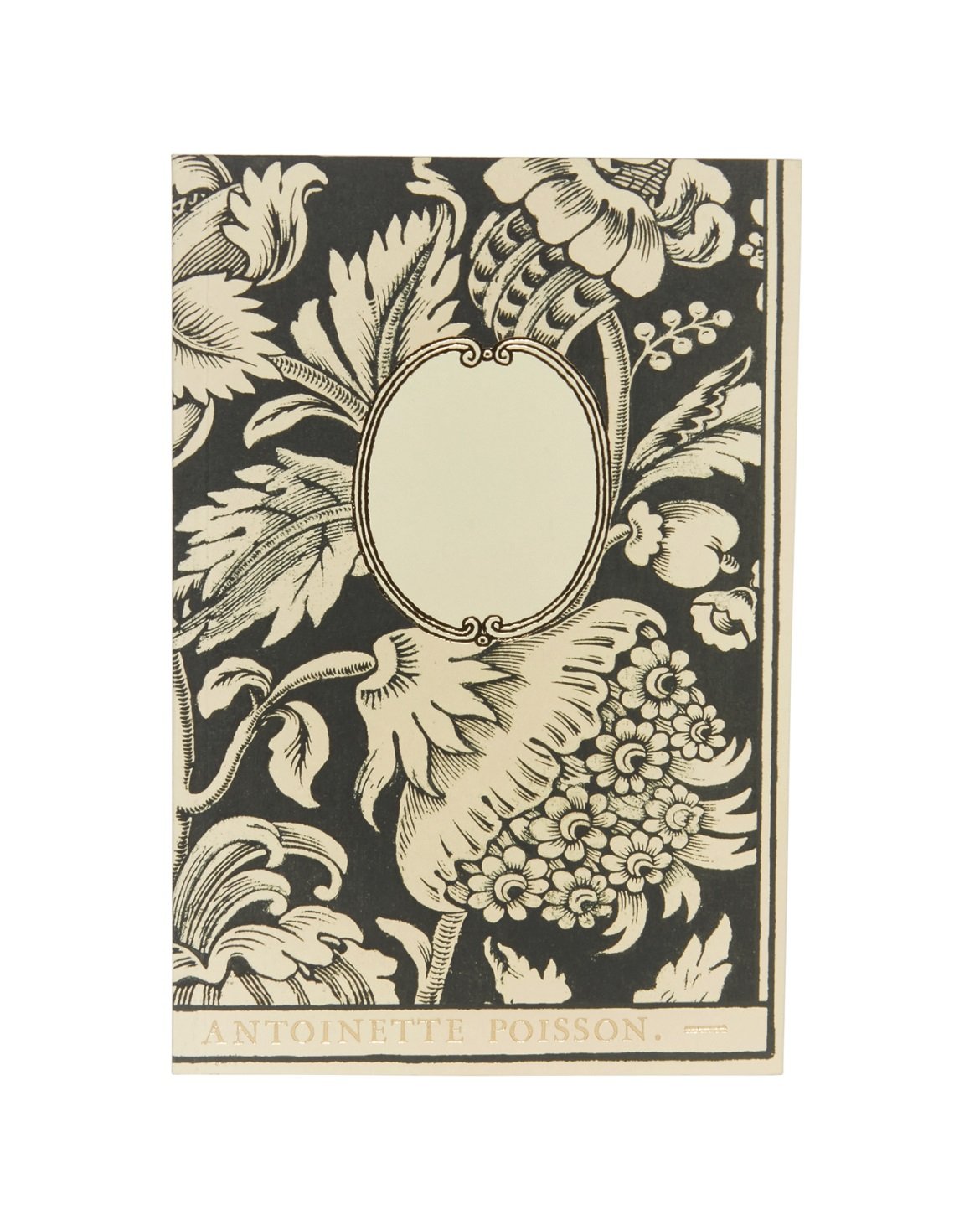 Antoinette Poisson French domino paper notebook large poppies pattern 59C journal block print hand sewn booklet