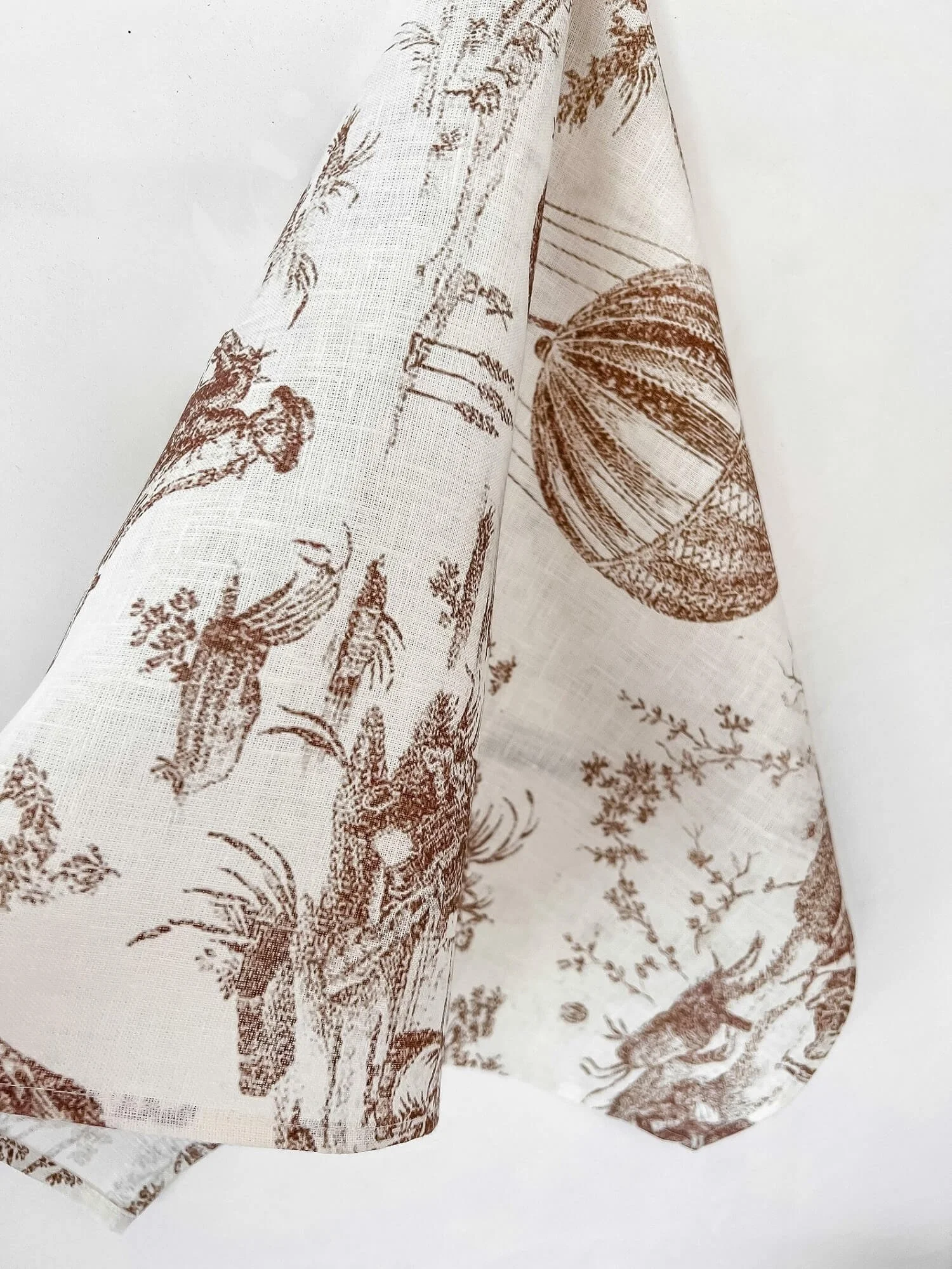 Dish Pattern Toile Toile Linen Tea Towels | French Country Toile de Jouy Dish Towels